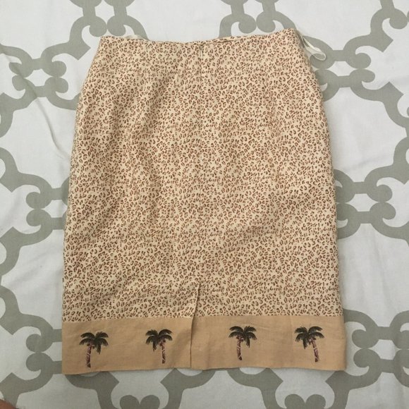 Silk Club Collection Skirt 8 Animal Palm Tree - Picture 5 of 5